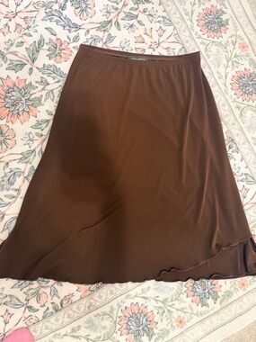 Classic Brown Stretch Pencil Skirt by Amanda